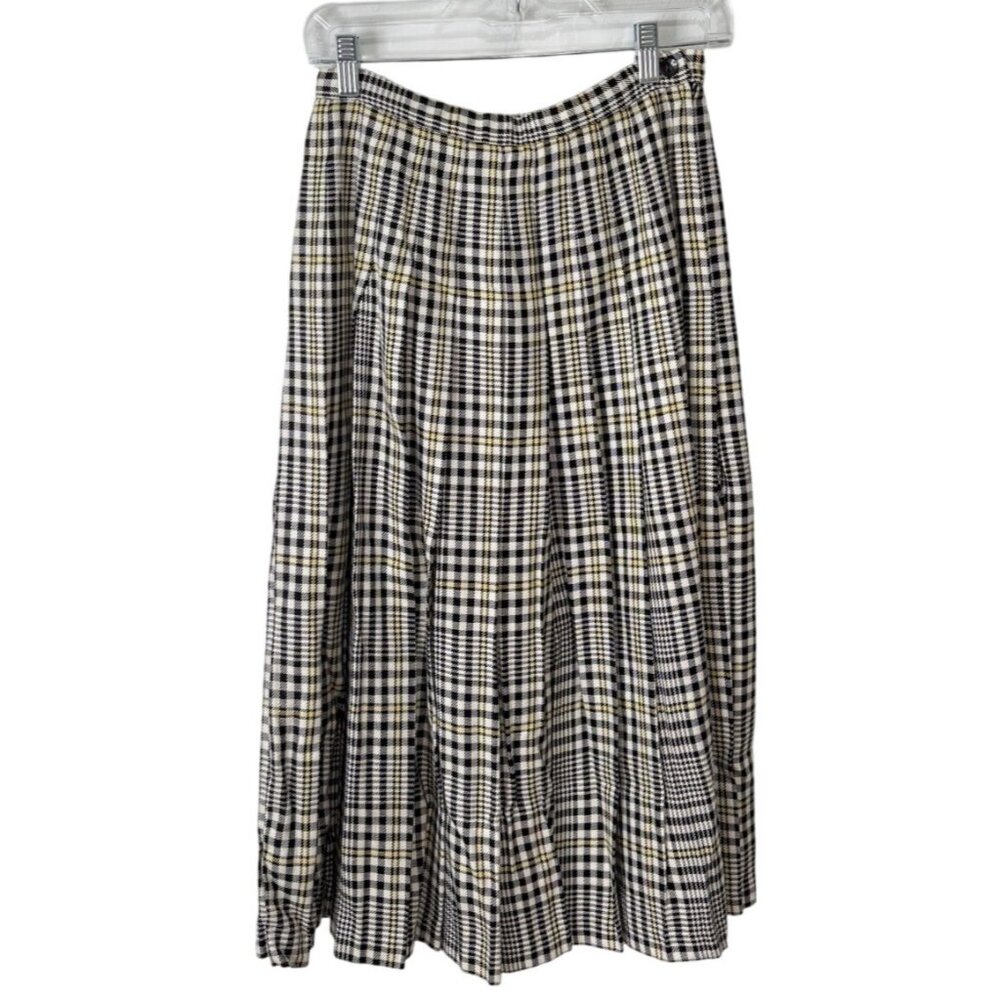 Pendleton Macduff Tartan Set of 2 Skirts Plaid Red Wool & White Black Size 8 - Picture 7 of 13